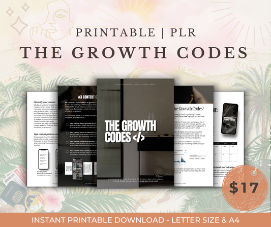 The Growth Codes | How to grow your IG theme page organically in 90 days!