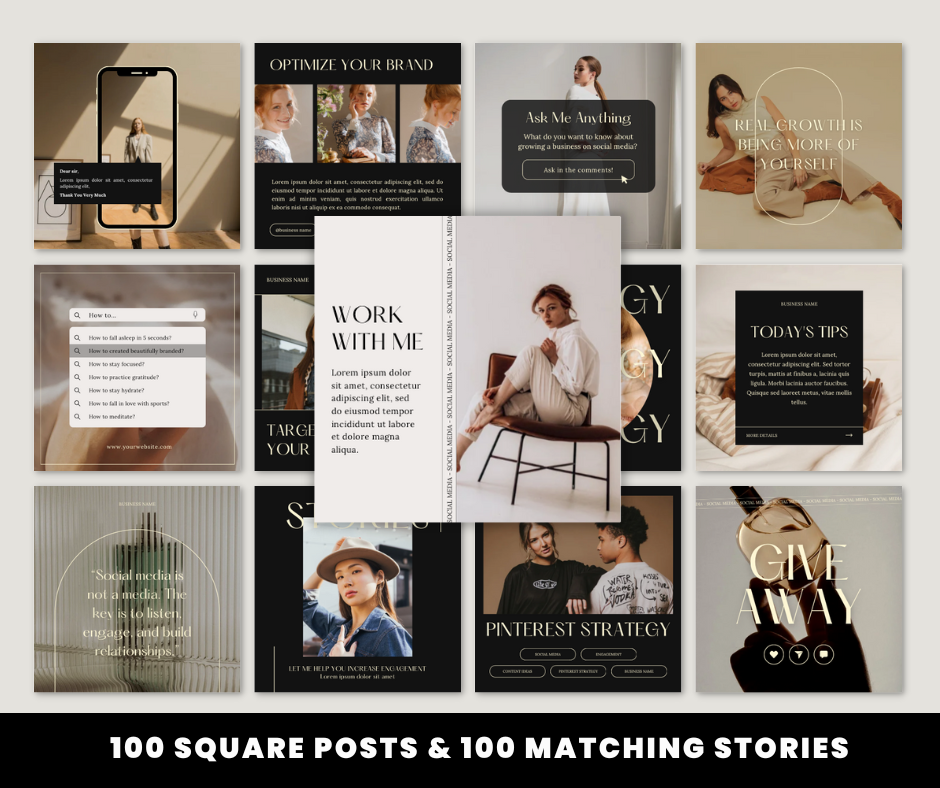 NAOMI Bundle - 120 POSTS & STORIES + EBOOK + MOCKUPS
