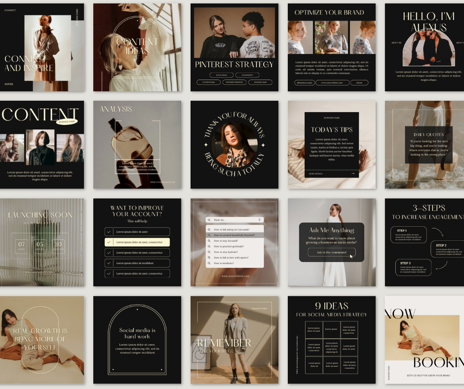 NAOMI Bundle - 120 POSTS & STORIES + EBOOK + MOCKUPS