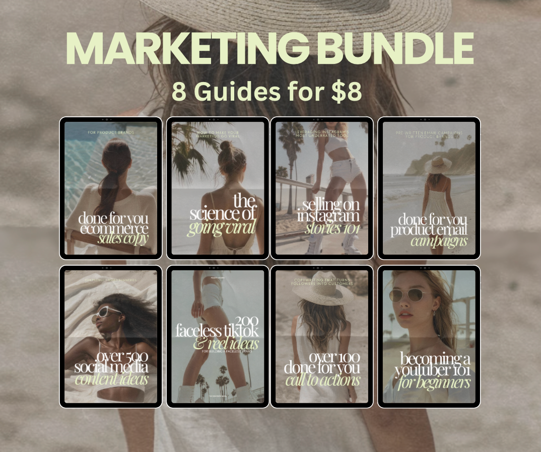 Marketing Bundle 8 Guides for $8  - its your Marketing Launch Toolkit